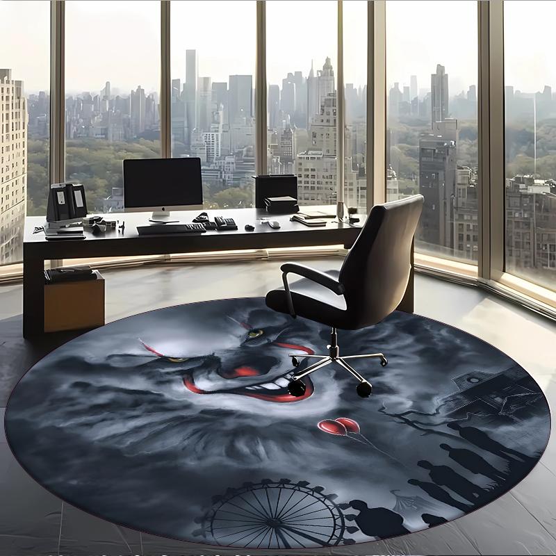 Pennywise (33) Round Office Rug Decorative Floor Rug for Office Bedroom Living Room and Home Space