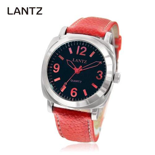 [LANTZ] LANTZ Unisex Red Leather Band Watch LA-615RE NONE