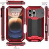 Vestavěný skleněný chránič obrazovky pro IPhone 16 15 14 Plus 13 Pro Max 16e Hliníkové kovové pouzdro Odolný nárazuvzdorný robustní kryt