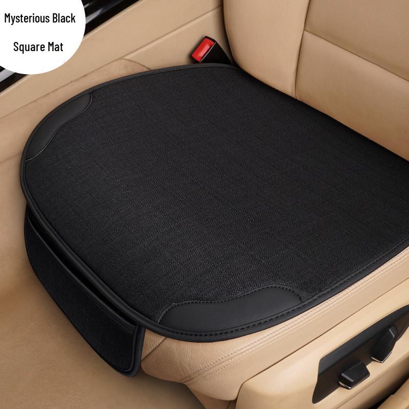 Car Seat Cushion - Universal Leather and Linen Single Piece Without Backrest