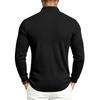 Men Solid Waffle Textured Half Zip Sweatshirt Stand Collar Long Sleeve Casual Knit Pullover Tops
