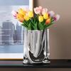1PC Gold Plated Vase Creative Flower Vase Luxury Aesthetic Room Decoration Ornament for Living Room 3 Sizes