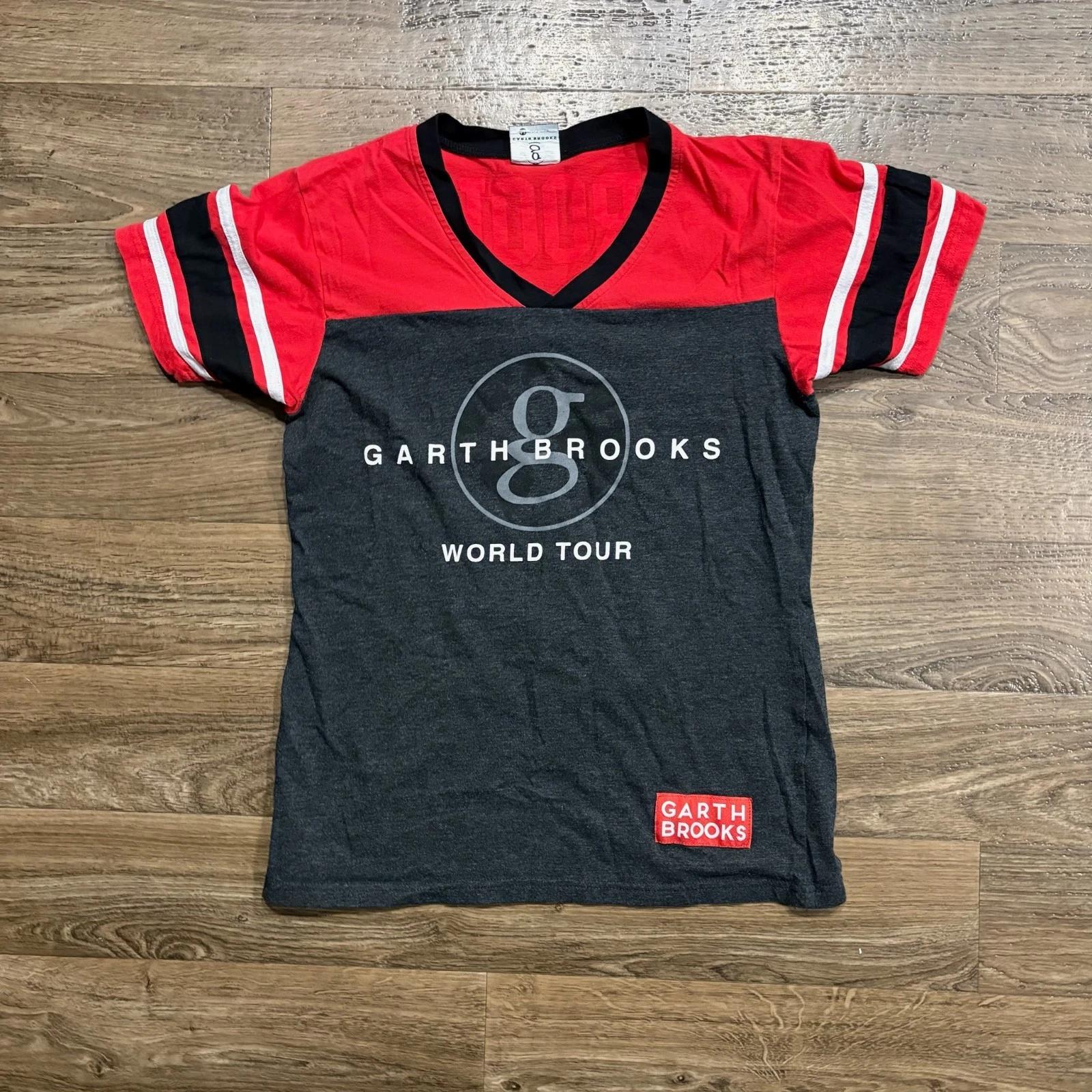 

Y2K / Merch Garth Brooks World Tour Football Style Jersey Tee Sizes Medium 2XL