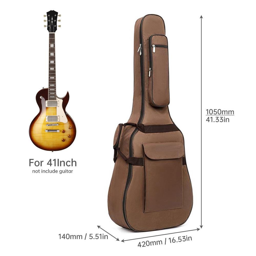 Étui de guitare 40/41 pouces, sac de transport étanche en tissu Oxford, double sangle, sac à dos rembourré en coton souple, sacs de guitare