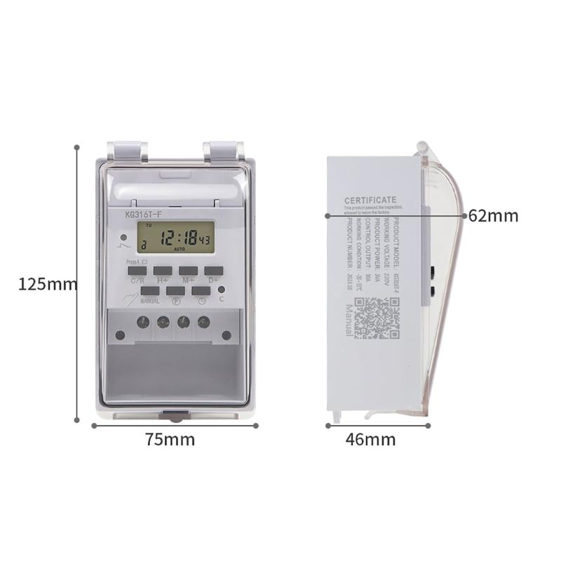 Programmable Digital Timer for Electrical, Indoor In Wall Light Timer Switches 220V 10Amp Electric Wall Timer for Appliances