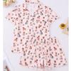 Set Pigiama Cucciolo Cartone Animato Transfrontaliero - Collo a revers, Manica corta e Pantaloncini