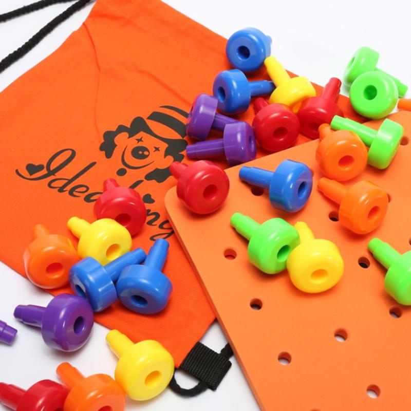 Stacking Board Game Building Blocks Kids Toys 3D Large-Particle Stack Space Construction Fine Motor Training Educational Toys