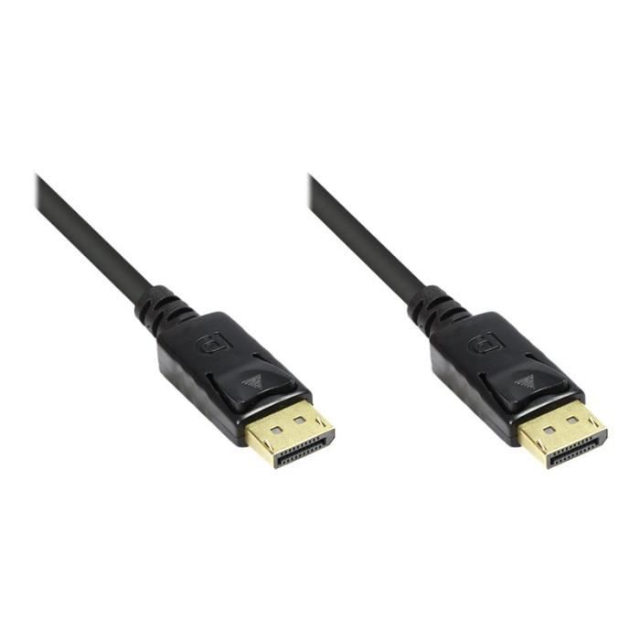 Câble displayport - good connections - 5m - verrouillé, moulé, support 4k - noir
