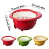 Rotating Vegetable Drain Basket Large Capacity Water-Filtering Basin Food Storage Container  Picnic