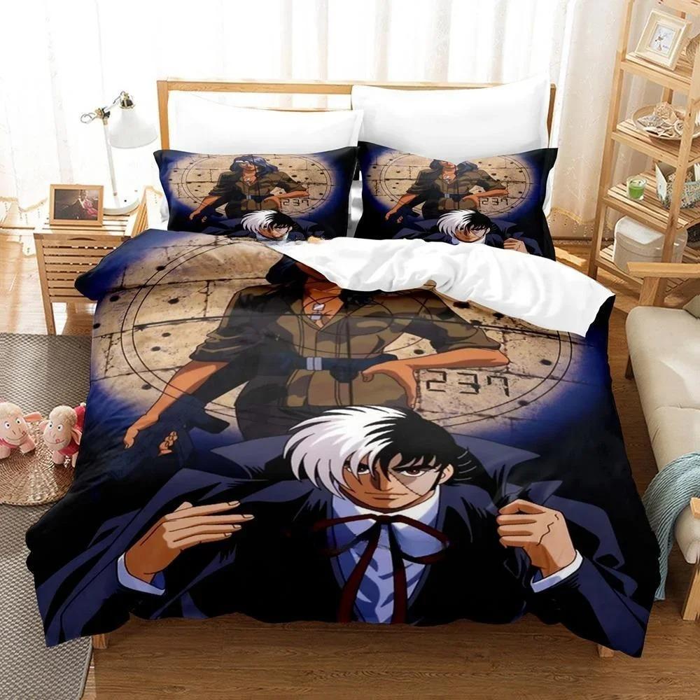 Comfortable Anime Print Duvet Cover Set With Duvet Cover And Pillowcases Single Twin Full Queen King Sizes For Adults And Kids