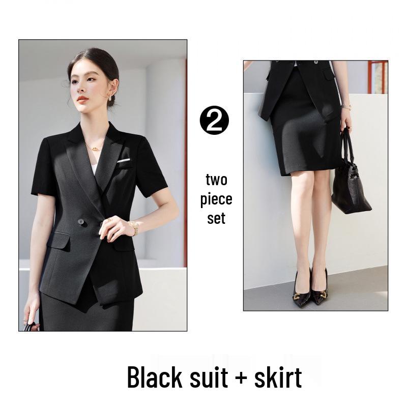 Women's Summer Short-Sleeve Suit for Elegant Professional Look