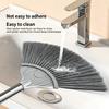 Fan Shaped Cobweb Duster with Retractable Stainless Steel Handle Static Soft Bristles for Picture Frame Wall Art Dusting