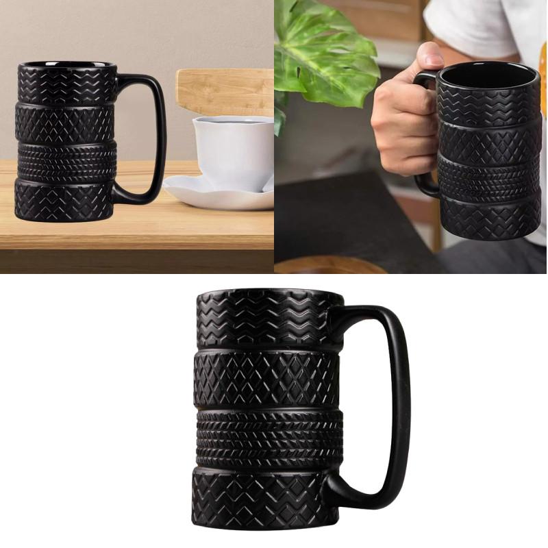 Creative Tire Mug Large Capacity Ceramic Cup Unique European Style Office Mug