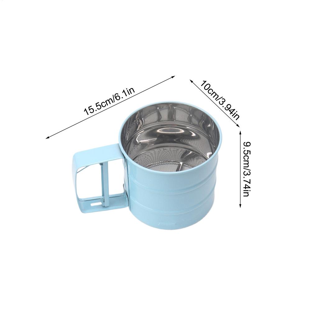 Stainless Steel Flour Sifter Powder Sifters Manual Shaker Sieve Cup Fine Mesh Baking Powder Sifter For Baking And Sieving