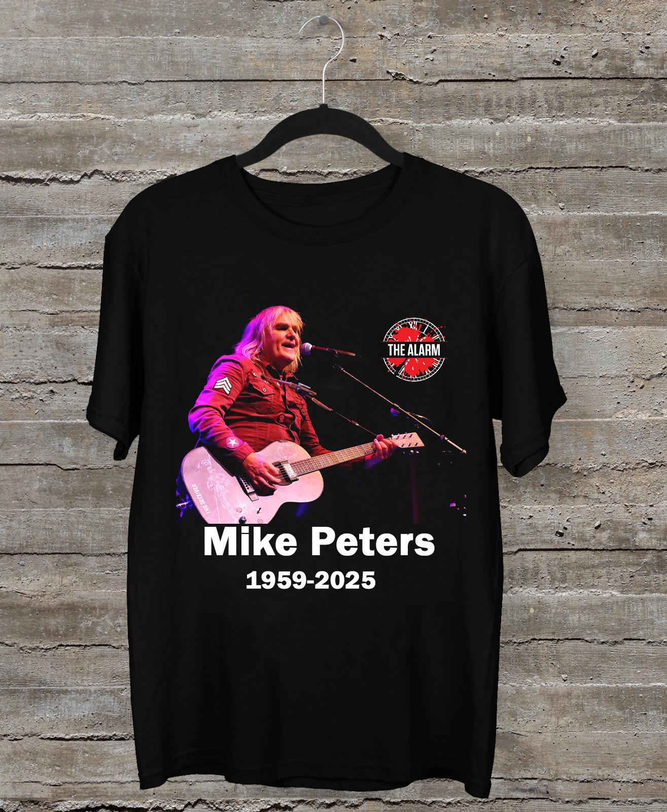 

Remembering Mike Peters 1959-2025 The Alarm Band Black All Size Shirt 2XL