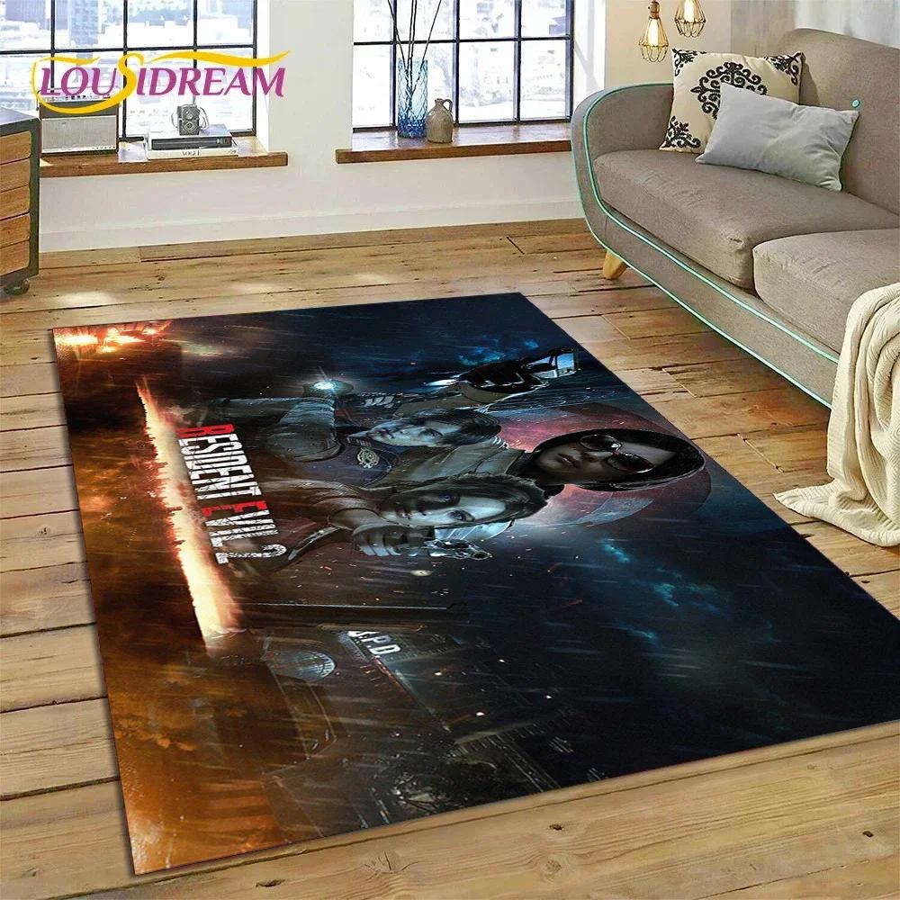 3D Horro Games R-Resident Evil Gamer Carpet Rug for Bedroom Living Room Home Sofa Decoration,Child Game Large Decor Floor Mat