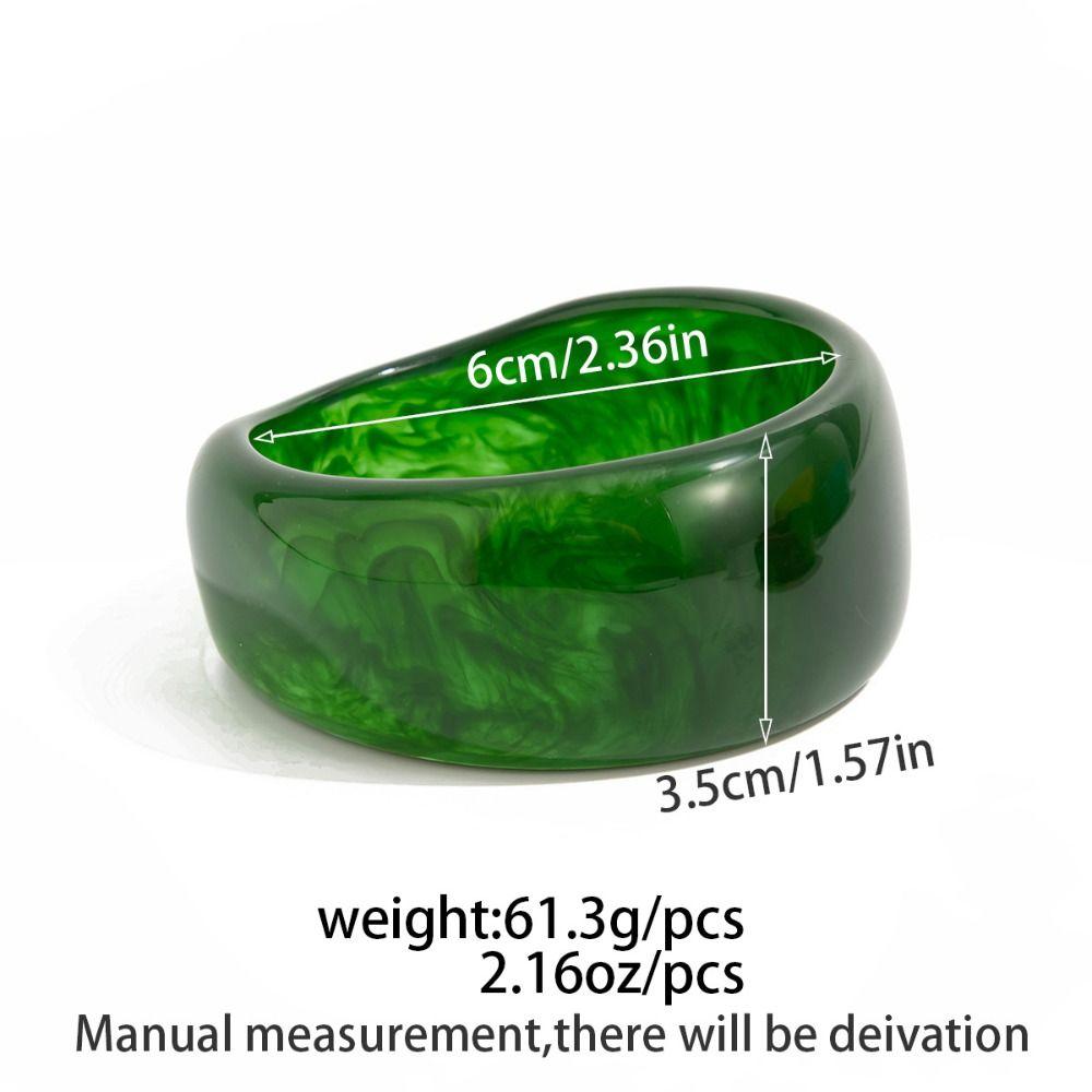 Europe American Style Resin Bangle Irregular Exaggerated Bracelet Simple Cuff Bangles  Decoration