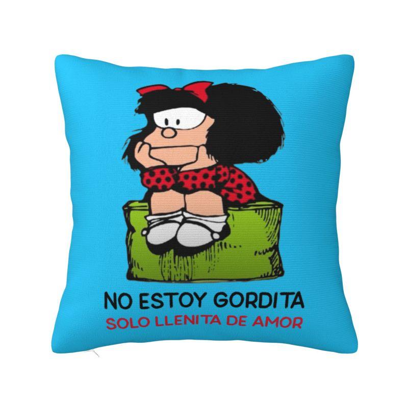 Quino Comic Cartoon Mafalda Throw Pillow Case Cm Home Decoration Cushion Cover Polyester Pillowcase Doublesided Printing