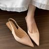 Fashion SUOJIALUN Summer New Brand Women Sandal Fashion Pointed Toe Sahllow Slip On Ladies Elegant Slingback Shoes Thin High Pumps