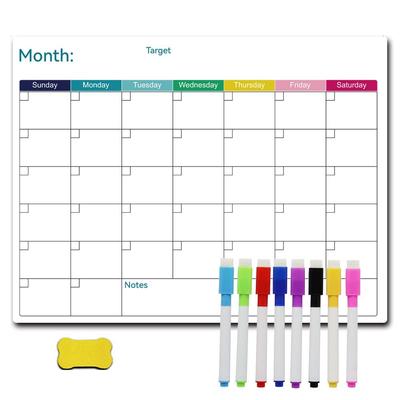 Magnetic Monthly Planner & Erasable Whiteboard for Fridge