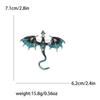Enamel Dragon Brooches for Women Unisex Rhinestone Necklace Flying Dragon Pins Banquet Party Backpack Gifts Jewelry Accessories