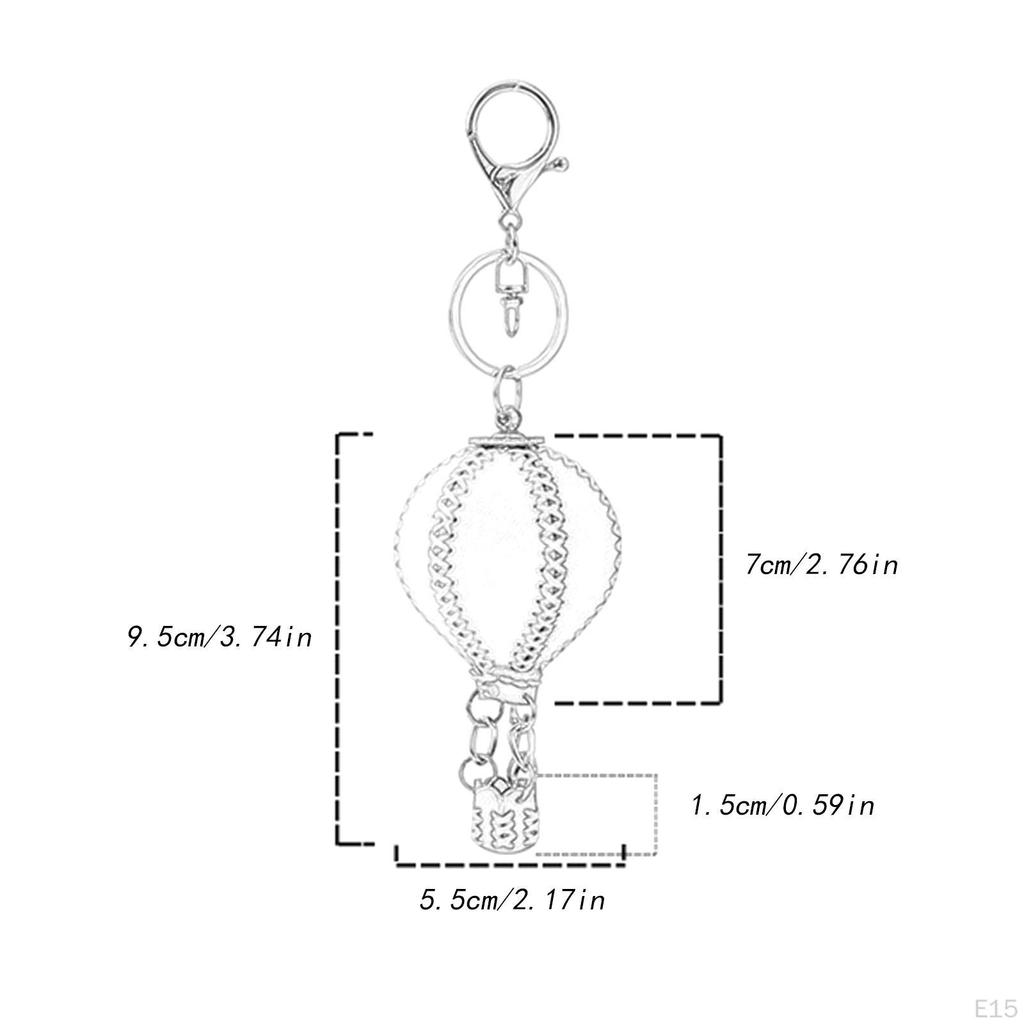DIY Sewing Keychain Kit Bag Charm Making Party Favors Cute Keyring Colorful Air Balloon Pendant