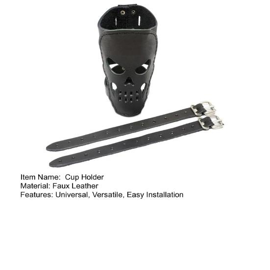 Cup Holder Universal Motorcycle Drink Holder 75mm Diameter Faux Leather Handcrafted Beverage Rack for Bottles Cans Cups