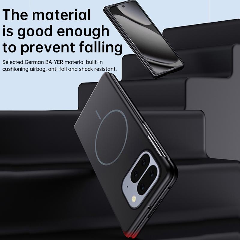 Ultra Thin Frameless Magnetic Shockproof Case For Google Pixel 10 9 Pro Fold Pixel Fold Wireless Charging Frosted Hard PC Cover
