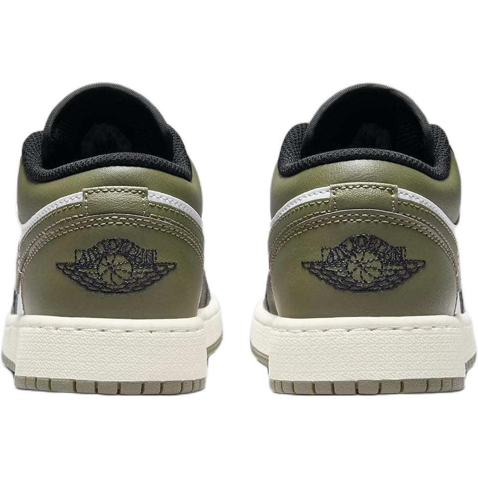 (GS) Air Jordan 1 Low 'Black Toe Medium Olive' Kids' 553560-092