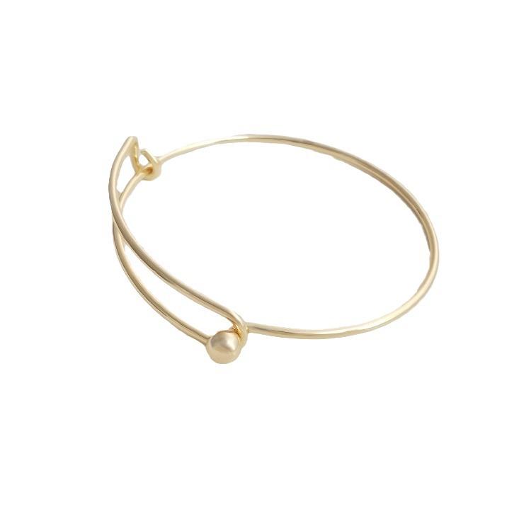 14K Gold-Filled Öffnbarer Armreif: Farberhaltendes handgefertigtes DIY Drahtwickel-Armband Schmuckzubehör