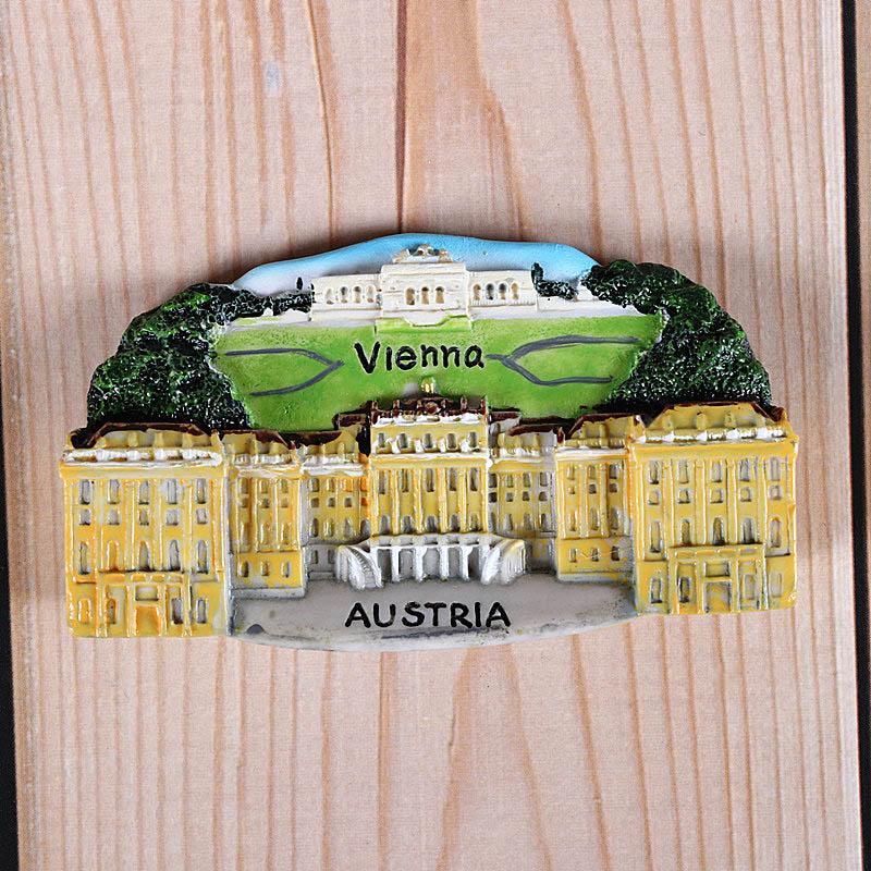 Suveniruri pentru turismul de peste mări Frigider Italia Elveția Chile Austria Viena colecție de turism în lume străină cadou magnet de frigider