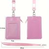 Premium Faux Leather Zippered ID Badge Holder with Multiple Card Slots and Lanyard - Perfect for Office Use