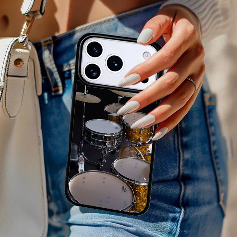 Bęben Perkusista Muzyka DJ Etui na Telefon Dla iPhone 17 Air 14 15 13 12 Max Pokrowiec Dla Apple 14 15 16 16e 11 Pro Max Plus