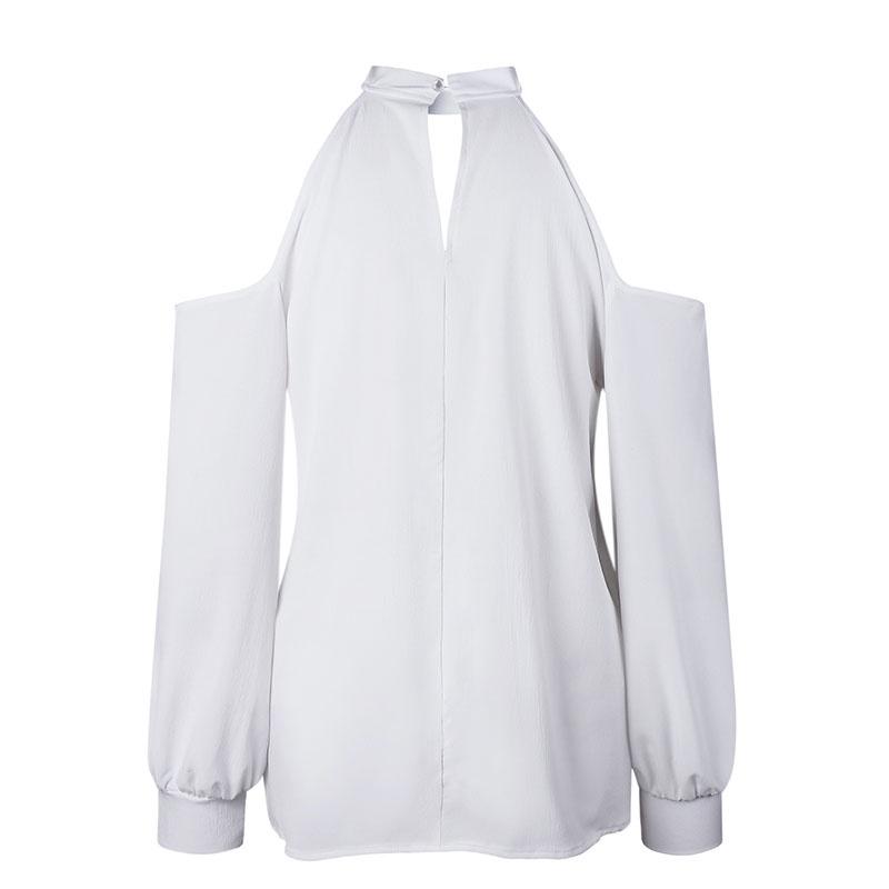 Women Cold Shoulder Chocker V Neck Summer Casual Lace Top T Shirt Blouse With Elegant Design