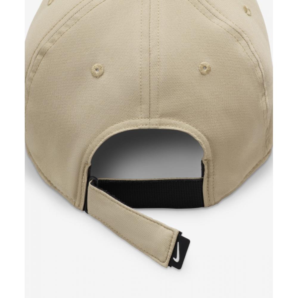 Nike Dry Fit Club Structure Swoosh Cap   Khaki White  Fb5625 247