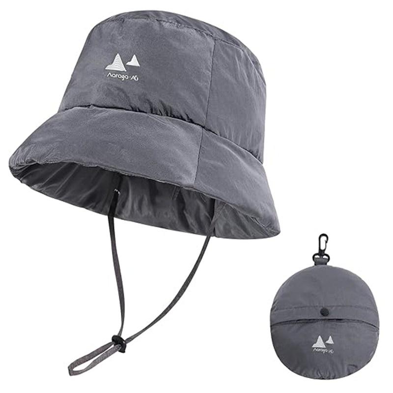 1Pc Lightweight Folding Padded Warm Hats Women Winter Bucket Hat Waterproof Cap