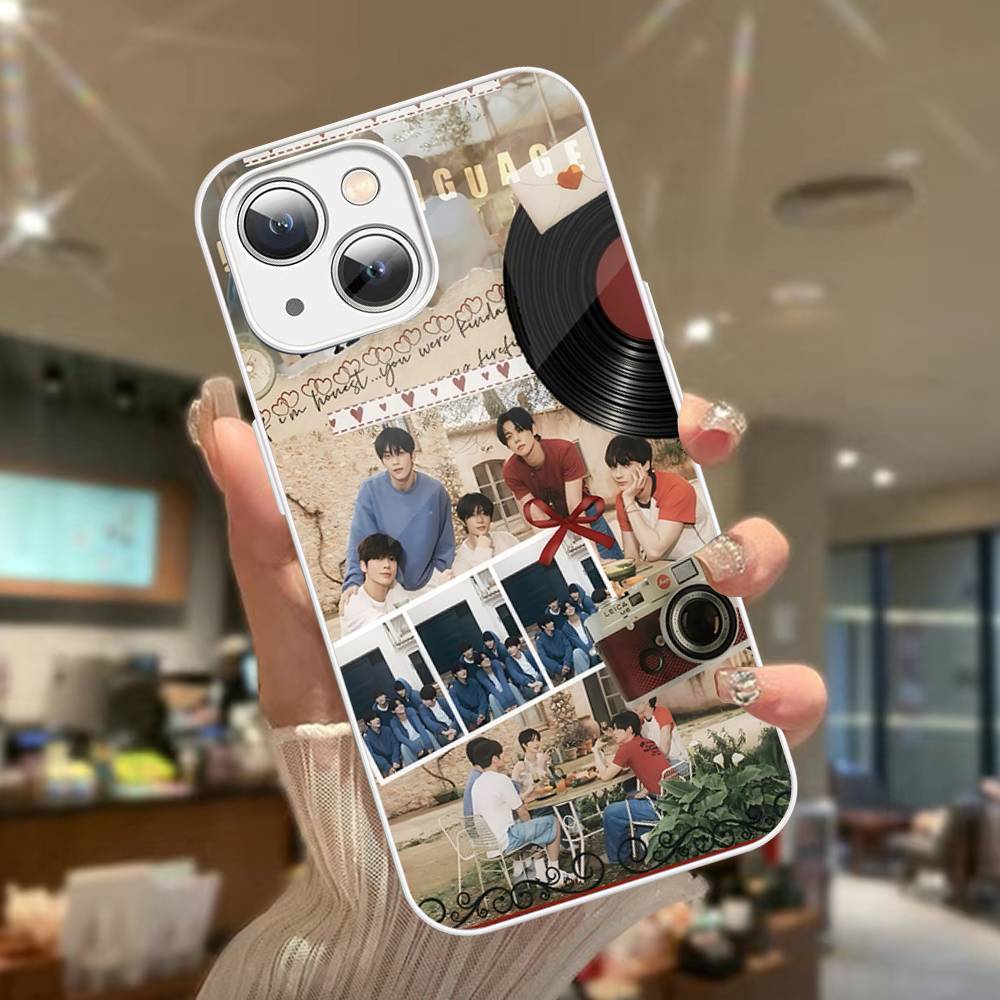 K-Kpop Group T-TXT-S Tempered Glass For Iphone 14 13 12 11 Pro Mini XS MAX 14Plus X XS XR Fundas