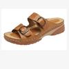 2025 Wedges Sandals Shoes for Women Fashion Belt Buckle Platform Outdoor Walking Slippers Non-slip Open Toe Ladies Shoes