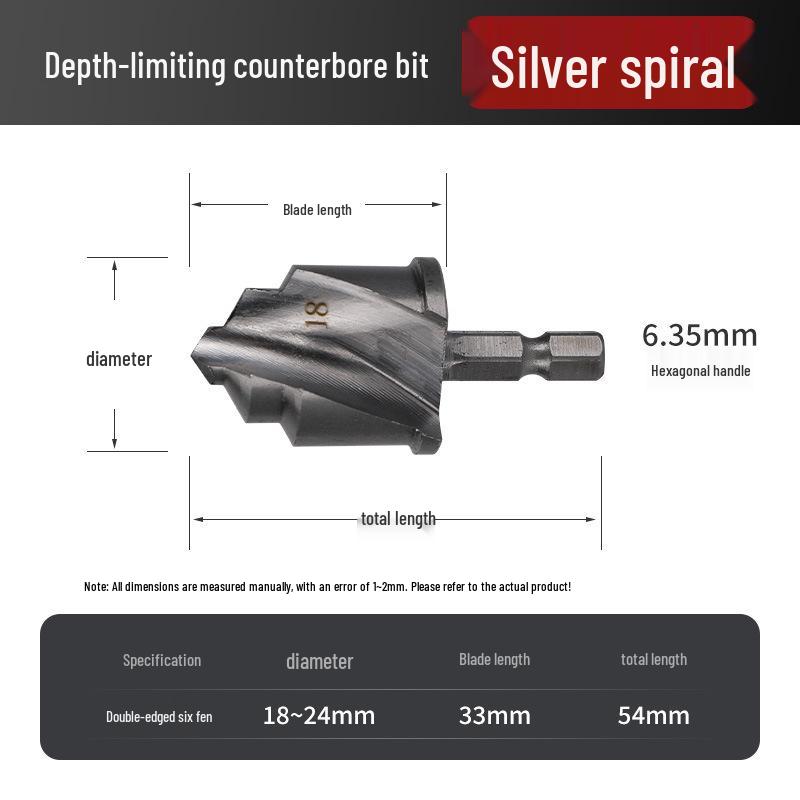 Three-Flute Hex Shank Reaming Bit for Water Pipe Repair with Phosphating Black Coating