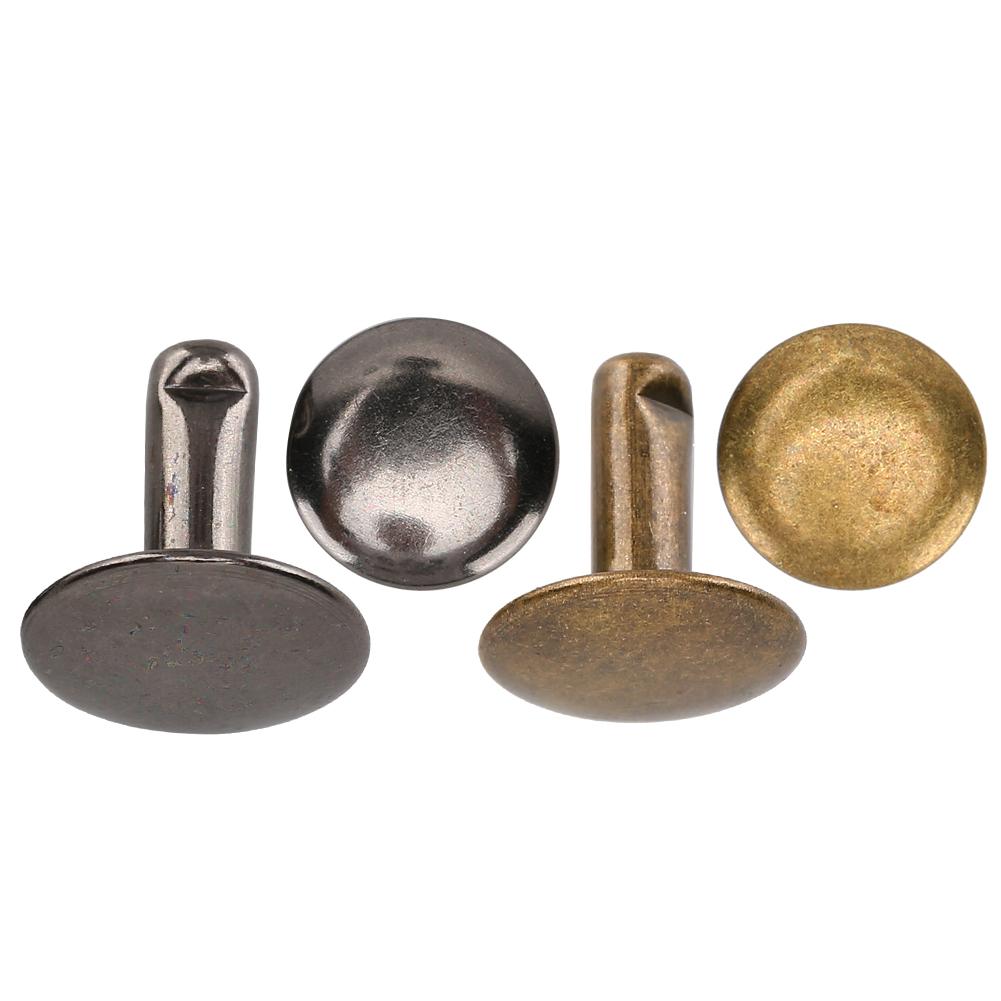 Double‑Sided Rivet Leather Rivet Round  Rivet 200 Sets Rivet Rivet for Home Belts Leather Craft Bags Pet Collars Decoration