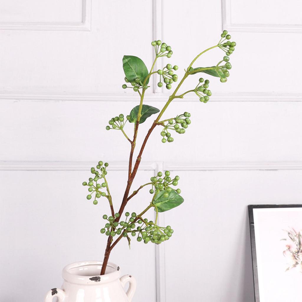 Artificial Fruit Branches Lifelike Versatile Simulation Fake Fruit Stems Plants for Home Decor Wedding Photography Green