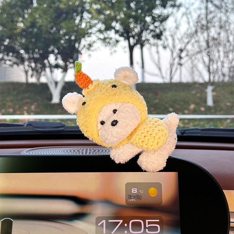 Cute Stress Relief Car & Monitor Ornaments - Console Screen & Figurine Decor
