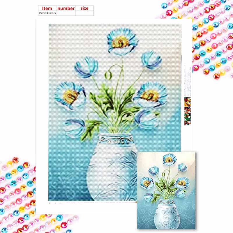 New Arrival 5D DIY Full Circle Diamond Painting "Flower Arrangement" Embroidery Cross Stitch Home Decor Gift
