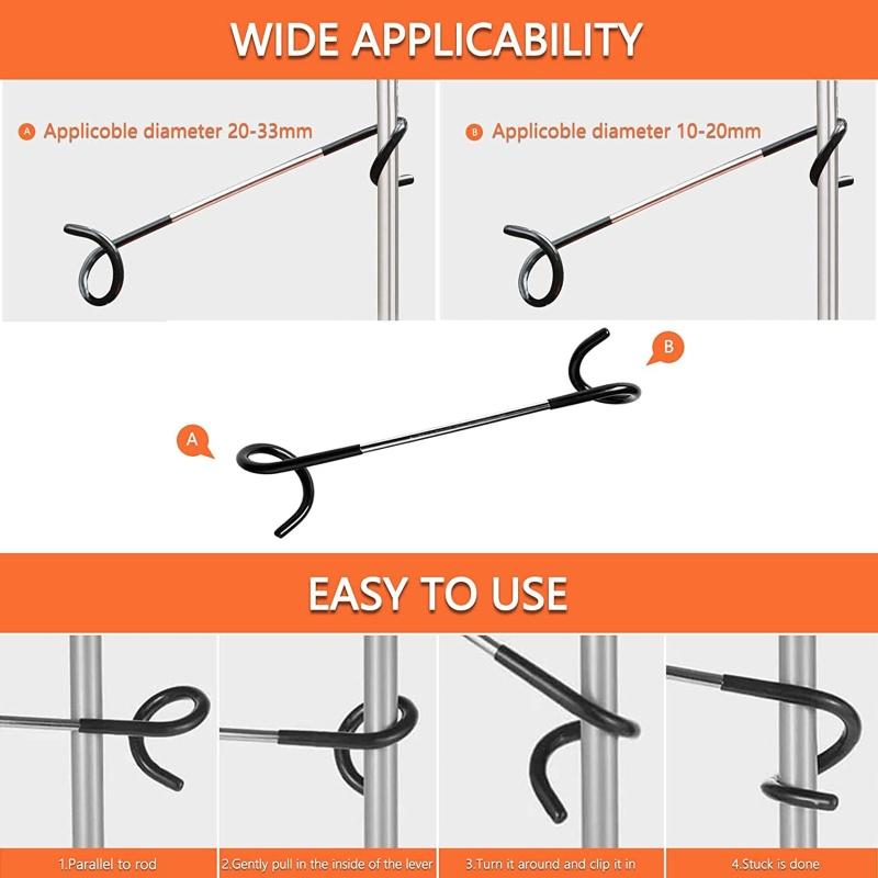 Stainless Steel Lamp Hanger Heavy Duty Multifunctional Lantern Hooks Hanger for Camping Hiking Outdoor Hanging Equipment