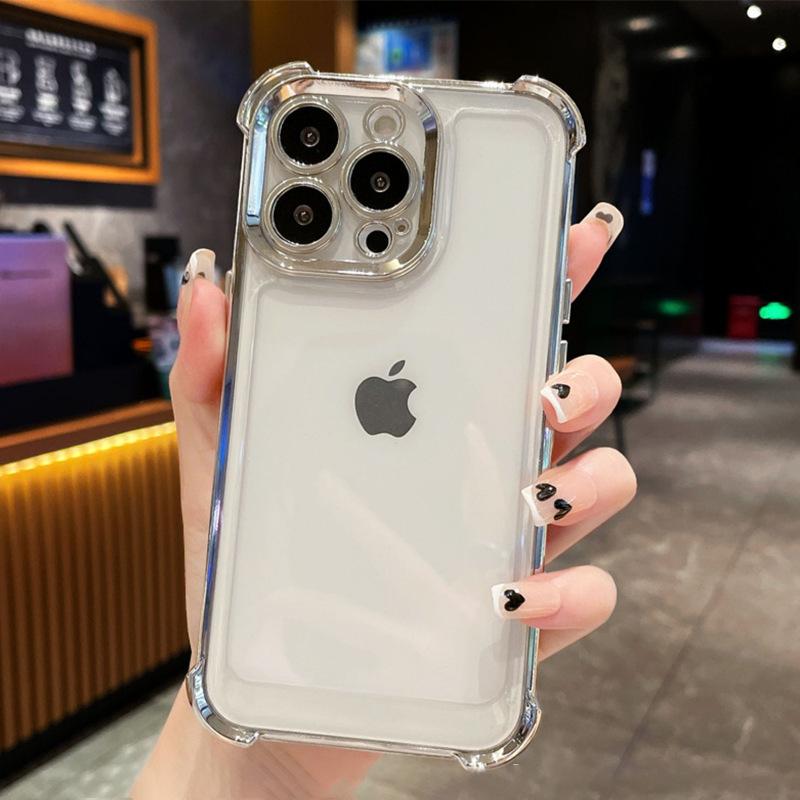Simple electroplated space case, suitable for Apple 14ProMax mobile phone case, transparent iPhone13 anti-drop 12 protective case