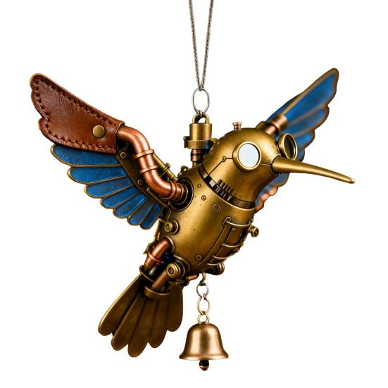 

Красочная колибри Рождественское украшение Елка Автомобиль Зеркало заднего вида Акриловая подвеска в форме птицы Праздничный кулон для вечеринки N