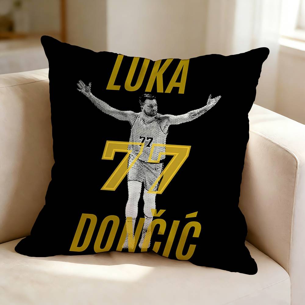 Basketball star LLuka Doncic  Square DoubleSided printed Pillow Case Bedroom Bedside Pillow Sofa Cushion Cover
