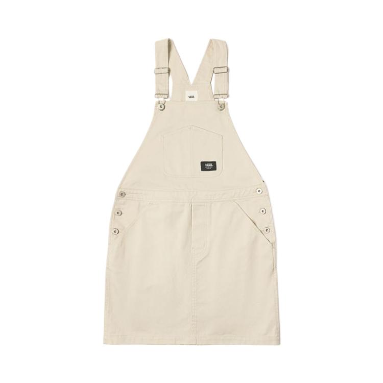 Vans Classic Fashion Simple Versatile Solid Color Slip Dress Women Dresses Oatmeal VN000NN72N1