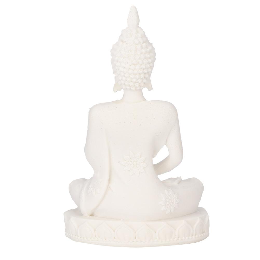 Meditating Seated Buddha Statue Carving Figurine Craft for Home Decoration Ornament (Gold)