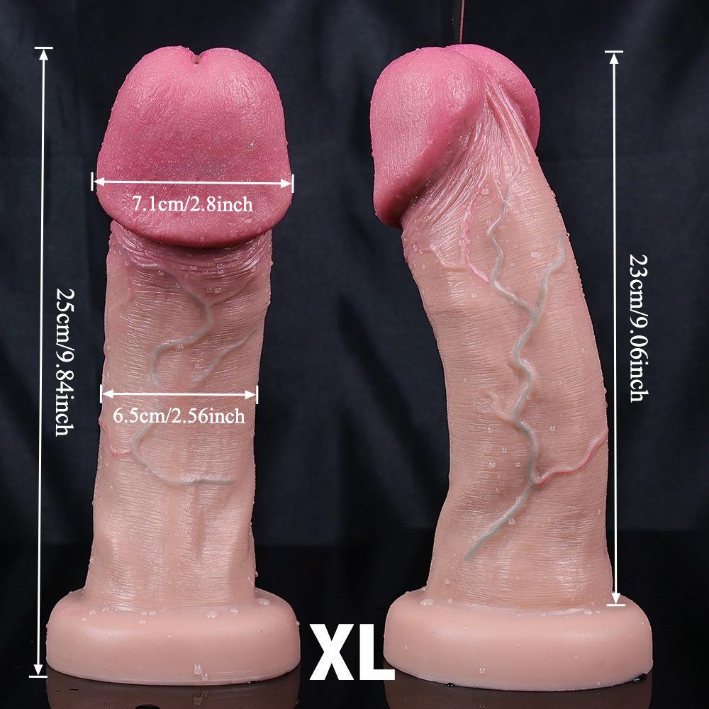 Dildo Realist Alb din Silicon – Gland Mare în Formă de Ciupercă, Textură Moale ca Pielea, Ventuză Puternică, Jucărie Sexuală Manuală Anală și Vaginală pentru Femei